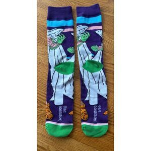 Dragon Ball Z PICCOLO SOCKS green purple big logo anime manga ADULT CREW OSFM